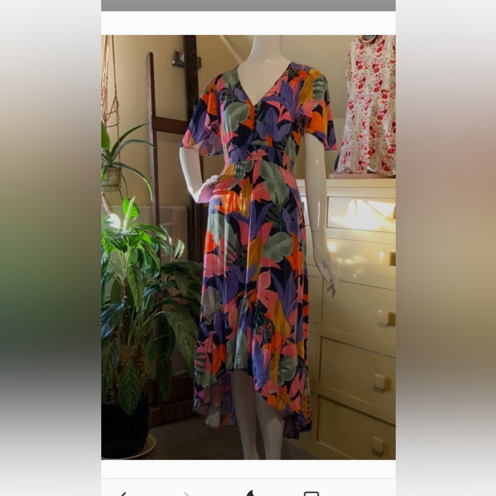 Abel the Label x Anthropologie Tropical Leonard Dress - Size Medium - Picture 6 of 8